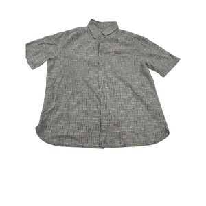 Mossimo Supply Co. XL Short Sleeve Cotton Button Down Shirt Gray‎ (770)